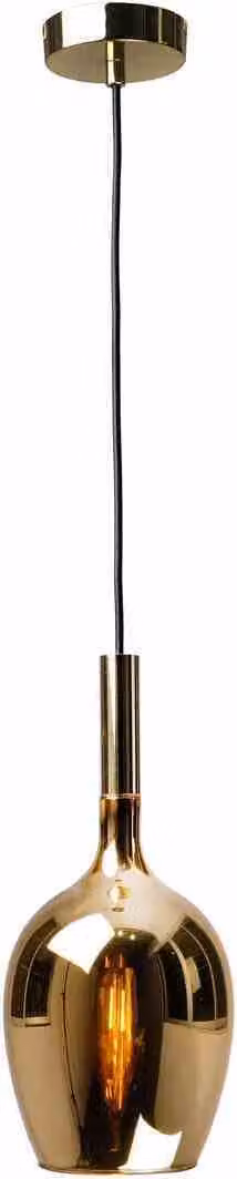 Lugano lampada a sospensione glamour con paralume in vetro oro 1xE14 40W Milagro