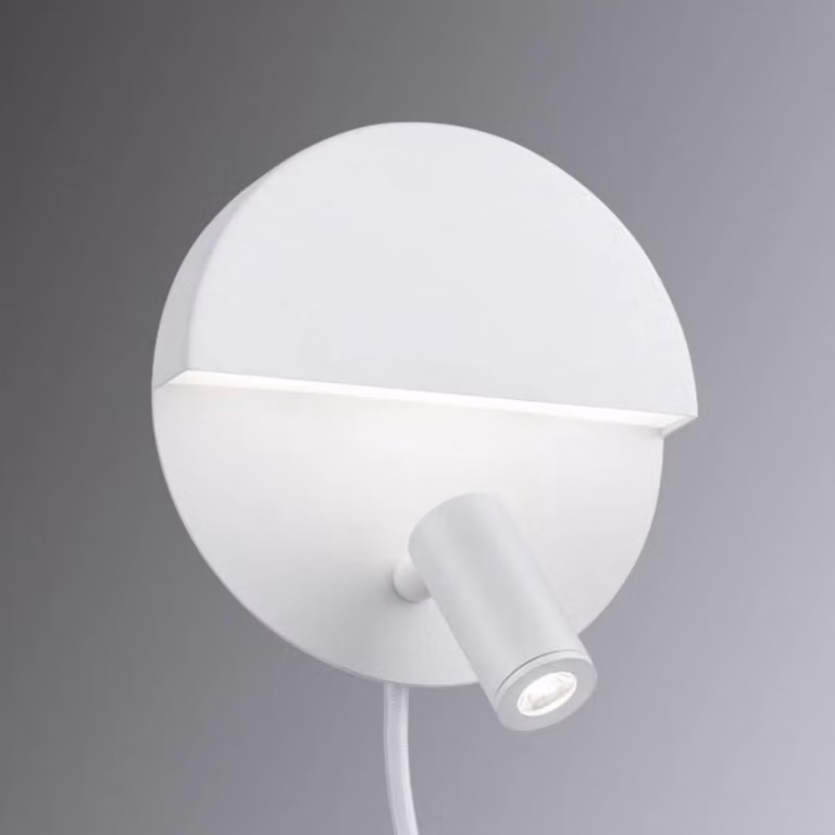 Trio Lighting Applique da parete a LED Mario, Bianco / Opale, Soggiorno / Sala da pranzo, Metallo, Moderno, Applique a LED