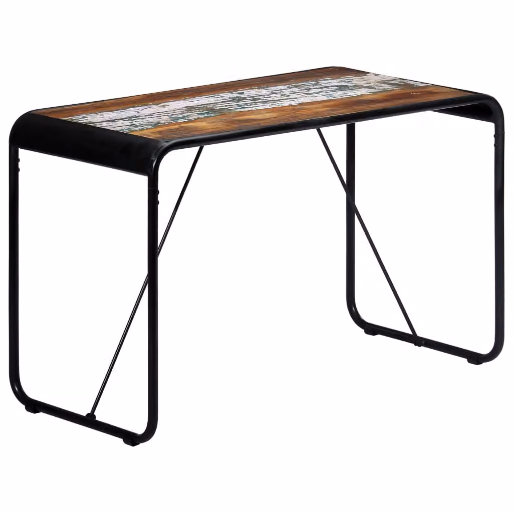 The Living Store Tavolo da pranzo 118x60x76 cm in legno massiccio antico