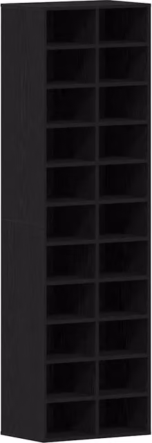 Scarpiera minimalista HELLOSHOP26 per ingresso in legno composito nero L 54 cm x P 34 cm x H 183 cm