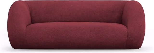 Divano 2 posti Essen di Cosmopolitan Design in bouclé bordeaux L: 210 cm, P: 86 cm, H: 52 cm – 1