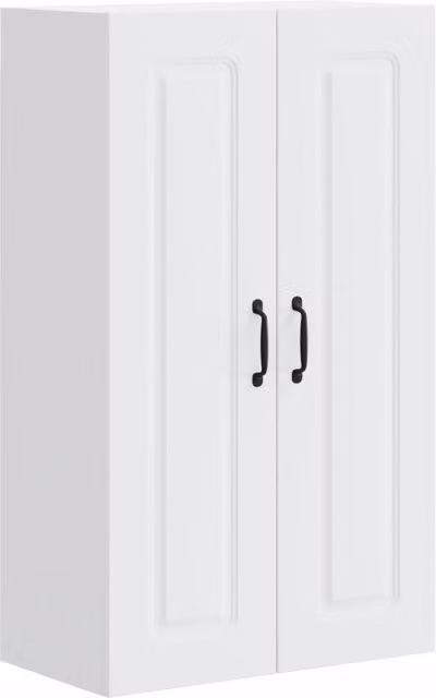 Pensile moderno Design In in legno bianco opaco L: 60 cm, P: 31 cm, H: 100 cm