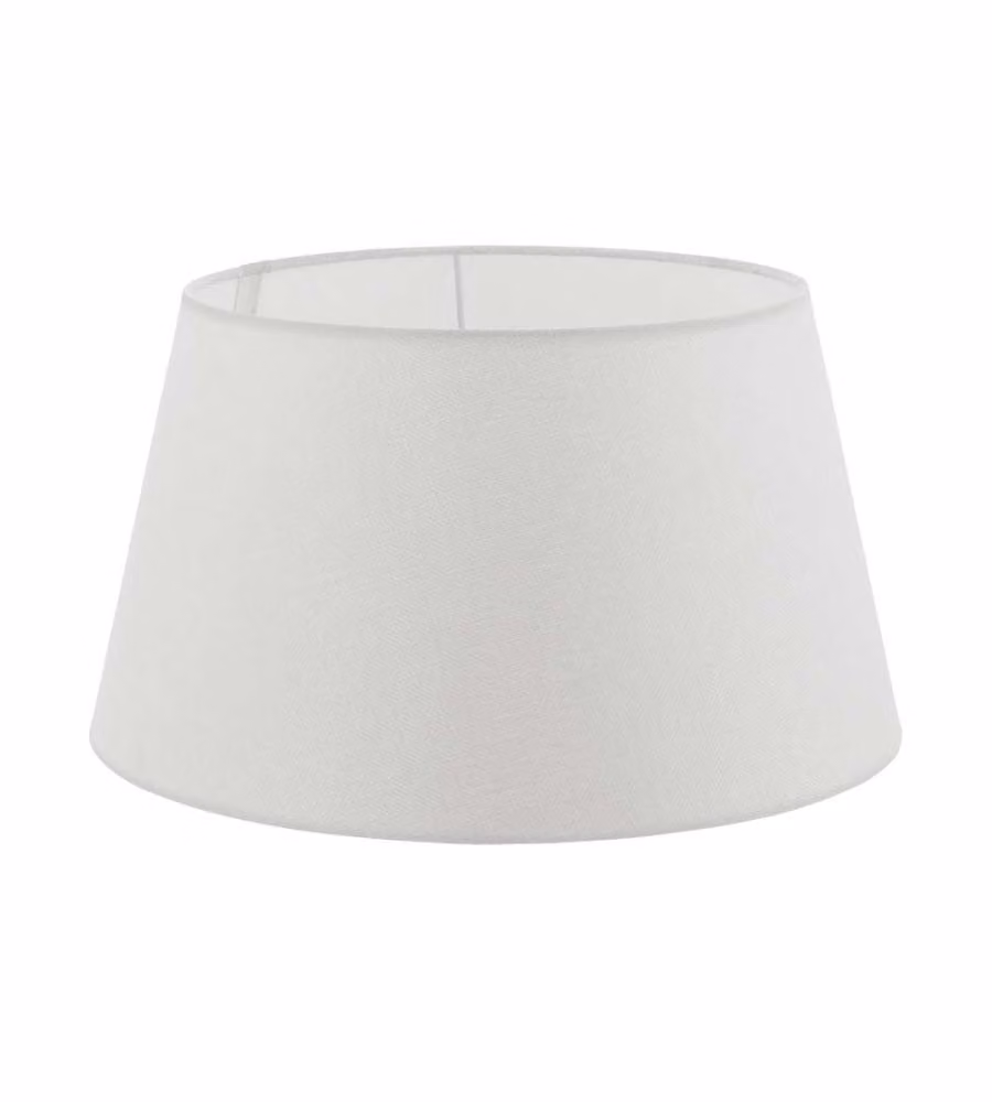 Eglo Paralume Tessuto Bianco 40x22 cm E27 Rete Metallica
