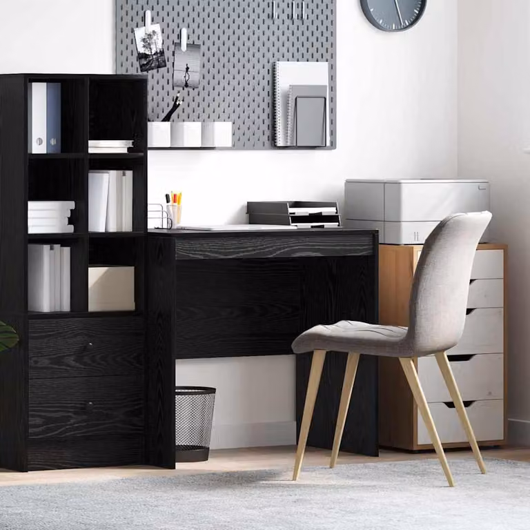 Maison Exclusive - Scrivania effetto rovere nero 80 x 50 x 76 cm