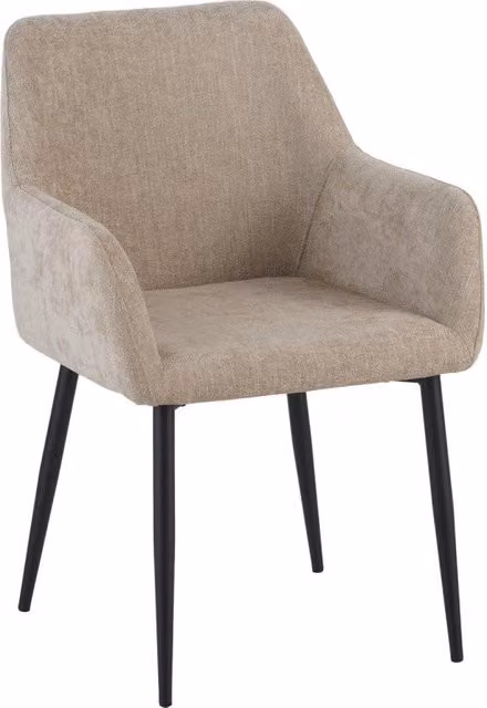 Set di 4 Poltrone Shirley In Tessuto Beige