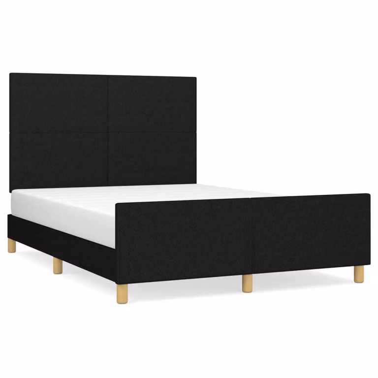 Giroletto senza Materasso Nero 140x190 cm in Tessuto