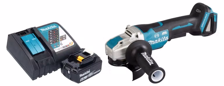 Smerigliatrice angolare a batteria Makita DGA 520 RG1X1 18 V 125 mm X-LOCK Brushless + 1x batteria ricaricabile 6,0 Ah + caricabatterie