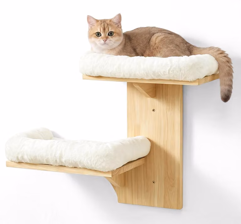 Kit per parete da gioco per gatti, realizzato in legno massello