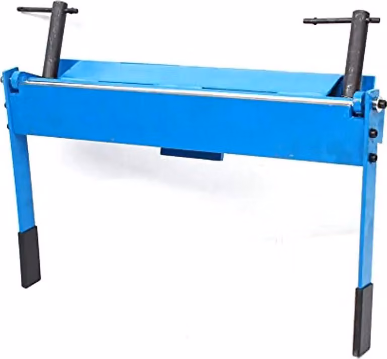 Banco pieghevole 630 mm, piegatrice manuale per lamiera, capacità di piegatura 1,2-1,5 mm, angolo di piegatura 90°, turchese
