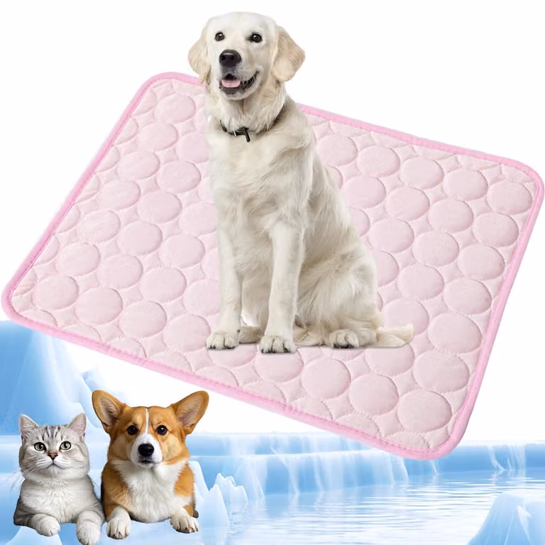 Tappetino refrigerante per animali domestici, cuscino refrigerante estivo per cani, colore rosa, taglia XL