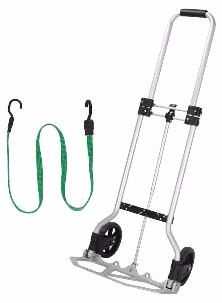 Amig - Carrello pieghevole a sacco in alluminio - Capacità 45 kg - Compatto e leggero - Ruote Ø 14 cm - Ideale per trasporto e traslochi, modello 50
