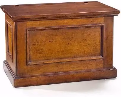 Cassapanca in legno arte povera bifacciale tinta noce - Mobili 2G