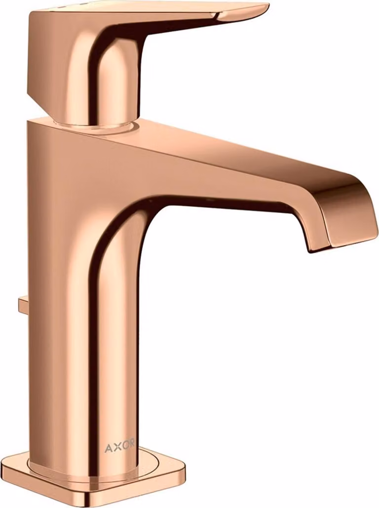 hansgrohe AXOR Citterio E Mitigeur monocommande de lavabo 125 avec béqu'ille et set de déchets, 36110300, 36110300