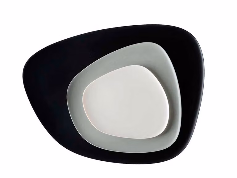Namastè - Piatti set da tre Nero-Grigio-Tortora