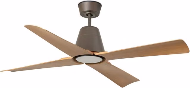 Faro TYPHOON Ventilatore da soffitto CC medio 3000K Led Marrone, Legno IP44 6 velocità