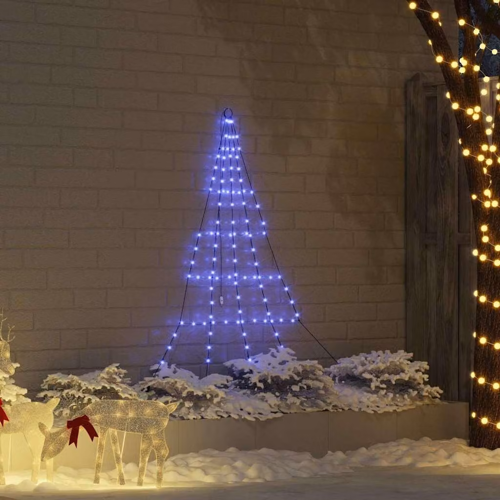 Maison Exclusive - Albero di Natale LED con picchetti blu 182 cm metallo