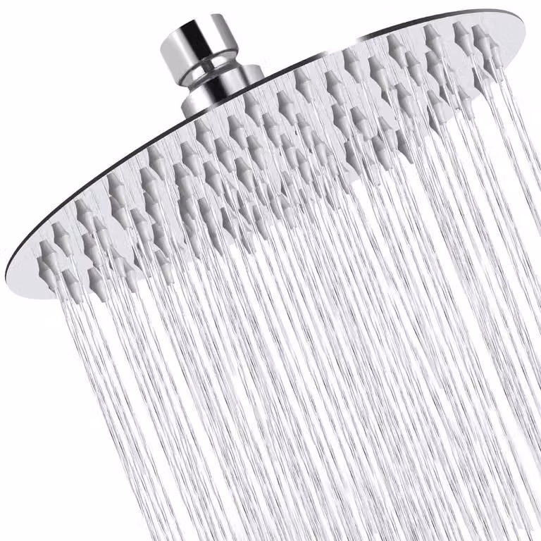 Doccia a soffitto Regendusche, diametro 10 pollici, acciaio inossidabile, ugelli anticalcare, risparmio idrico: 5,8 litri/minuto