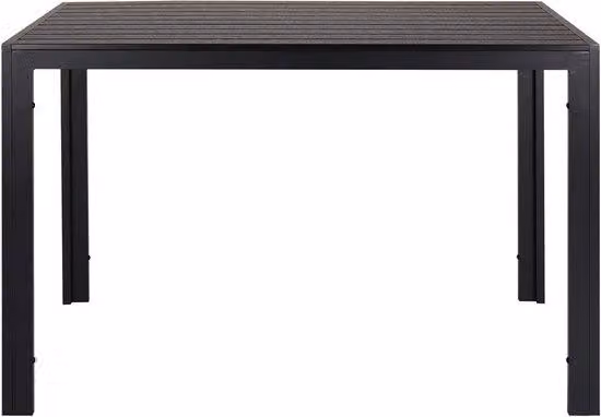 Tavolo da giardino 110?cm - Piano in WPC - Struttura in alluminio - Rettangolare - Resistente alle intemperie - Per balcone, terrazza e giardino