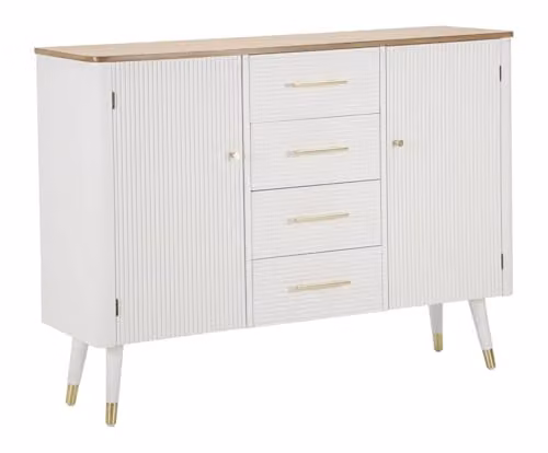 Mauro Ferretti Mobile Matera 117x37x90 in Legno Bianco e Marrone