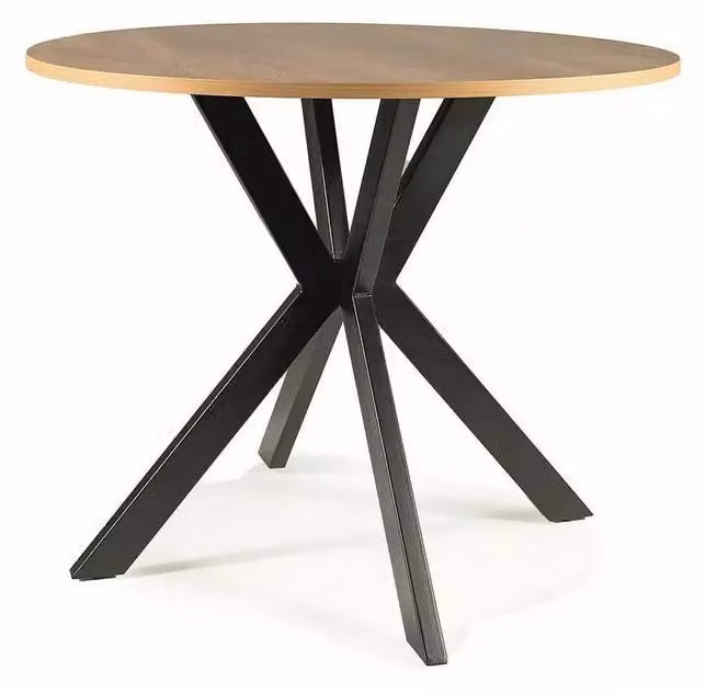 FURNLUX, tavolo da pranzo Talia, marrone e nero, 90 cm / Colore principale: / Dimensioni: