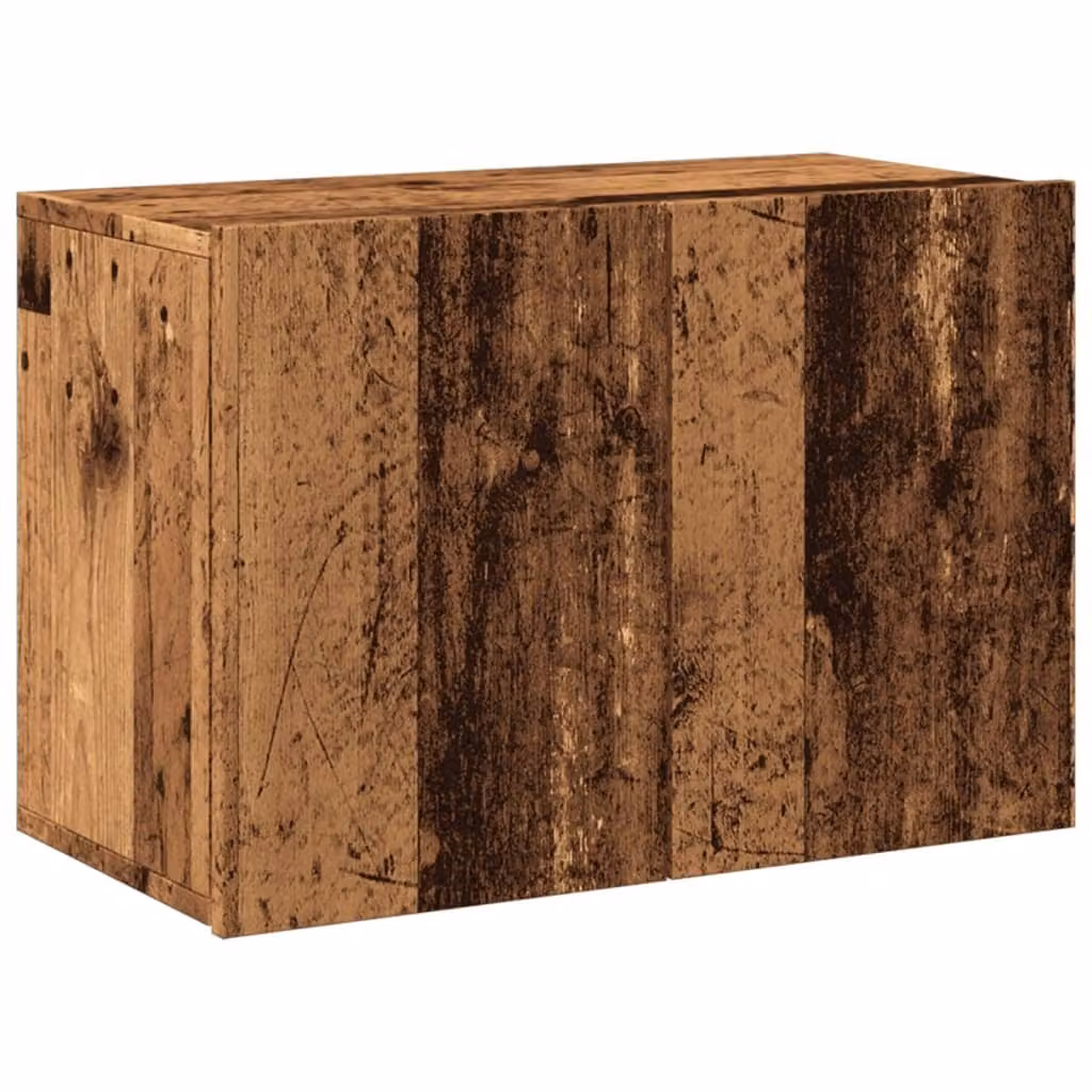 Mobile TV a Parete Legno Antico 60x30x41 cm