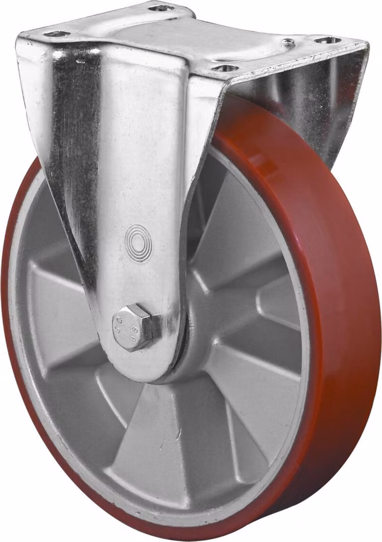 BS ruote Ruote per carichi pesanti con piastra avvitabile cuscinetto a sfere in poliuretano 200 mm 800 kg - L610.B90.200