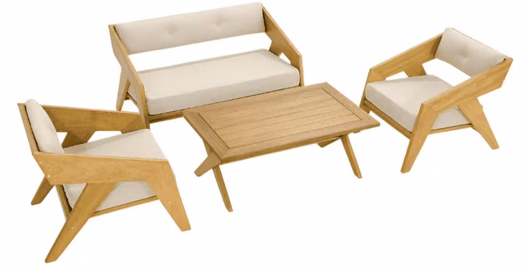 4-teiliges Sofagarnitur Set (2+1+1) mit Couchtisch – Für gemütliche Stunden