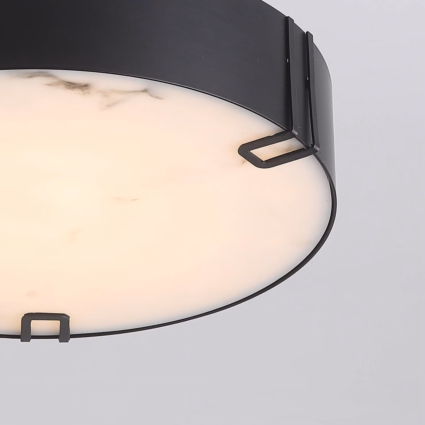 Searchlight Plafoniera soffitto Marmo, dimmerabile, Nero, Bagno, Metallo, Plafoniera
