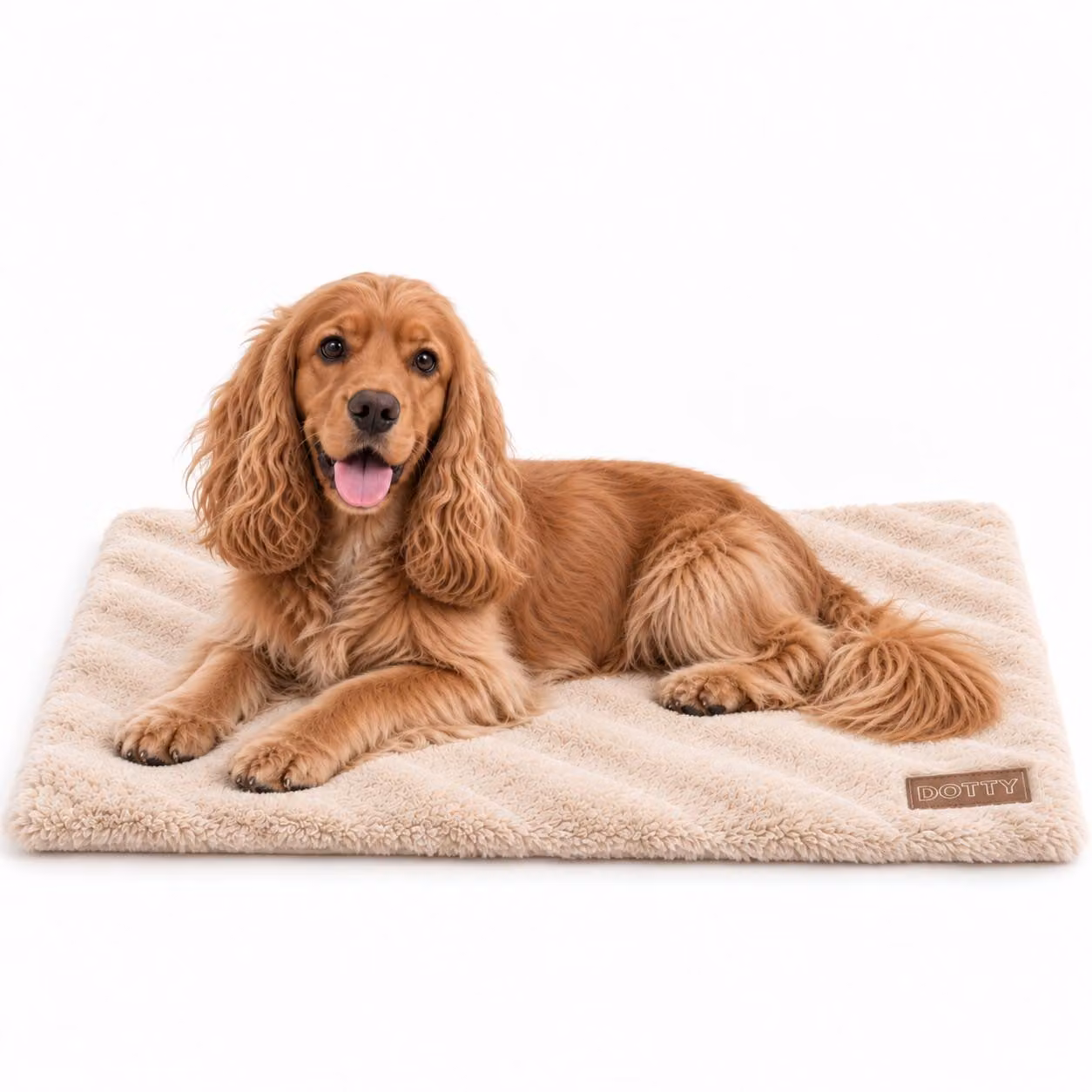 Tappetino in pelliccia per cani, lavabile e antiscivolo - tappetino per cani per l'auto, la cassa del cane, il divano - letto da viaggio per cani di piccola e grande taglia - pelliccia morbida color crema ecrù