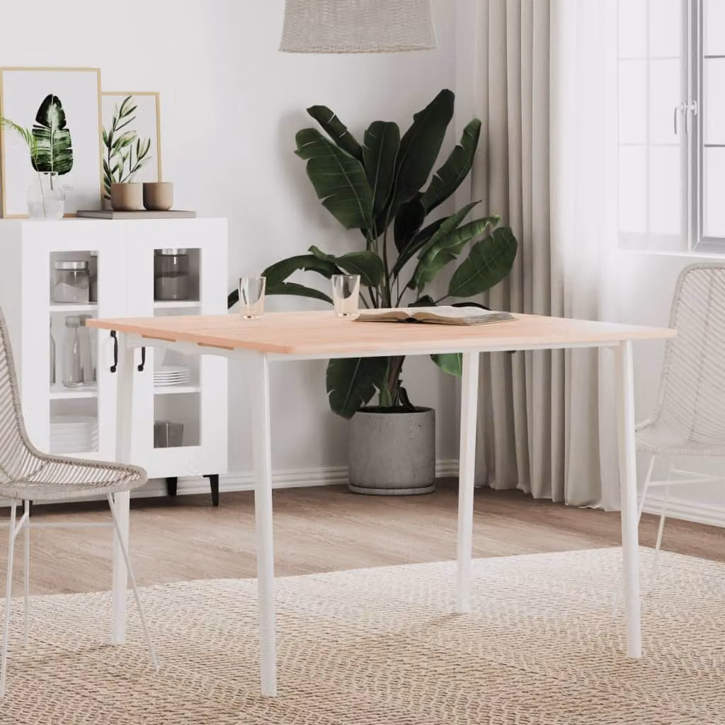 vidaXL Piano per Tavolo Quadrato in Legno di Faggio Marrone L: 90 cm, P: 90 cm, H: 1,5 cm