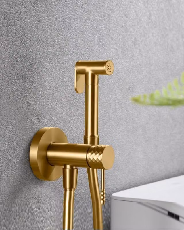 Doccetta bidet con miscelatore Memo incasso oro spazzolato