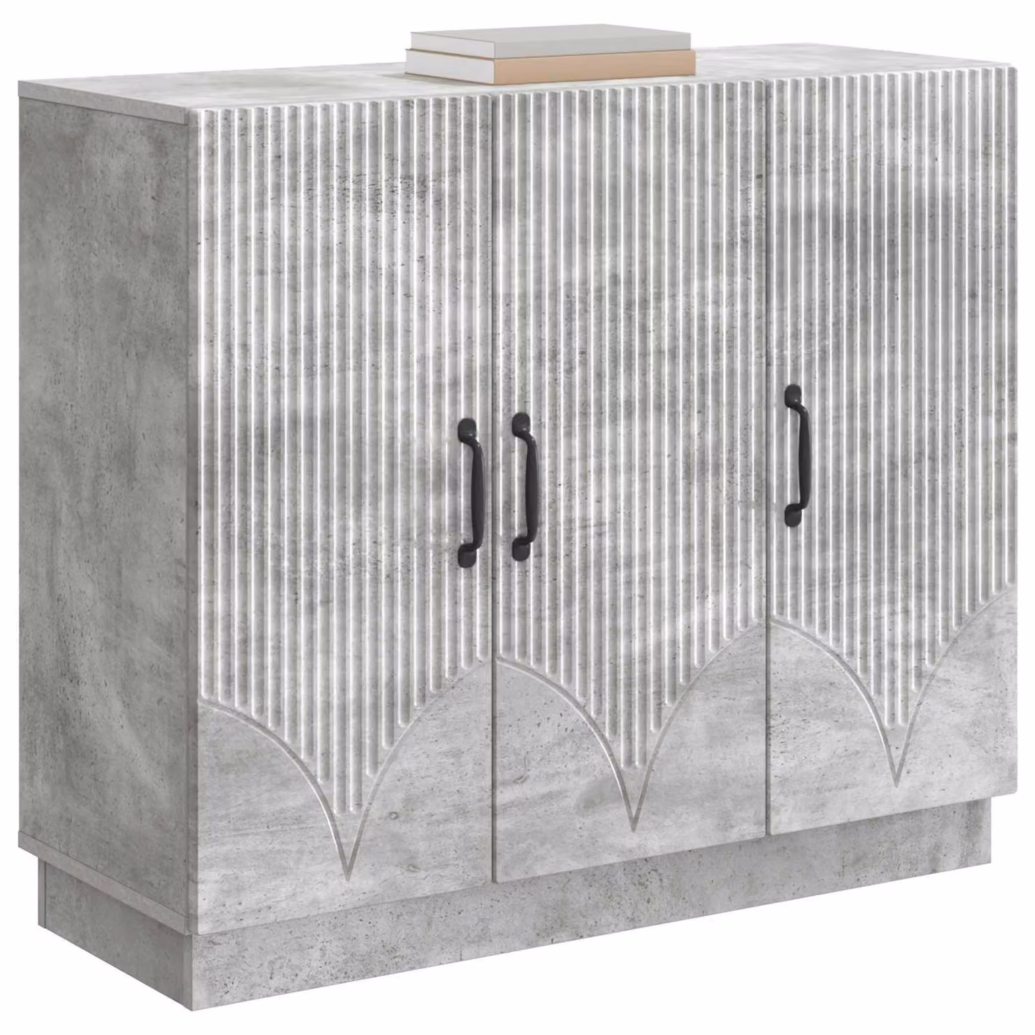 Credenza Grigio Cemento 89 x 34,5 x 77 cm Legno ingegnerizzato
