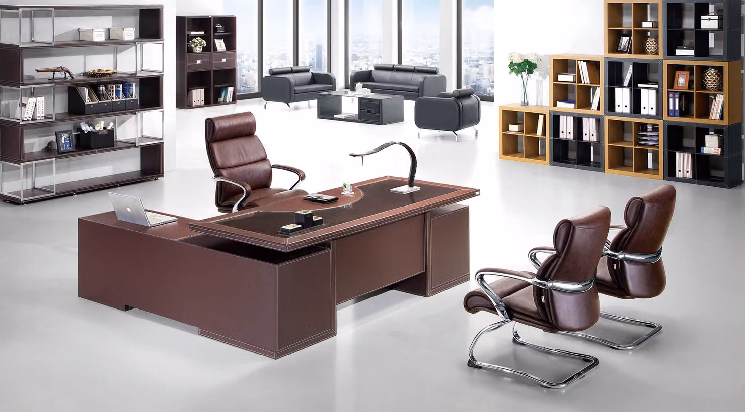 Exclusiver Schreibtisch Designer Tisch Hochklassige Büro Einrichtung Tische