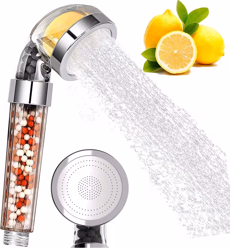 Doccia ionica portatile con vitamina C - Soffione doccia a risparmio idrico