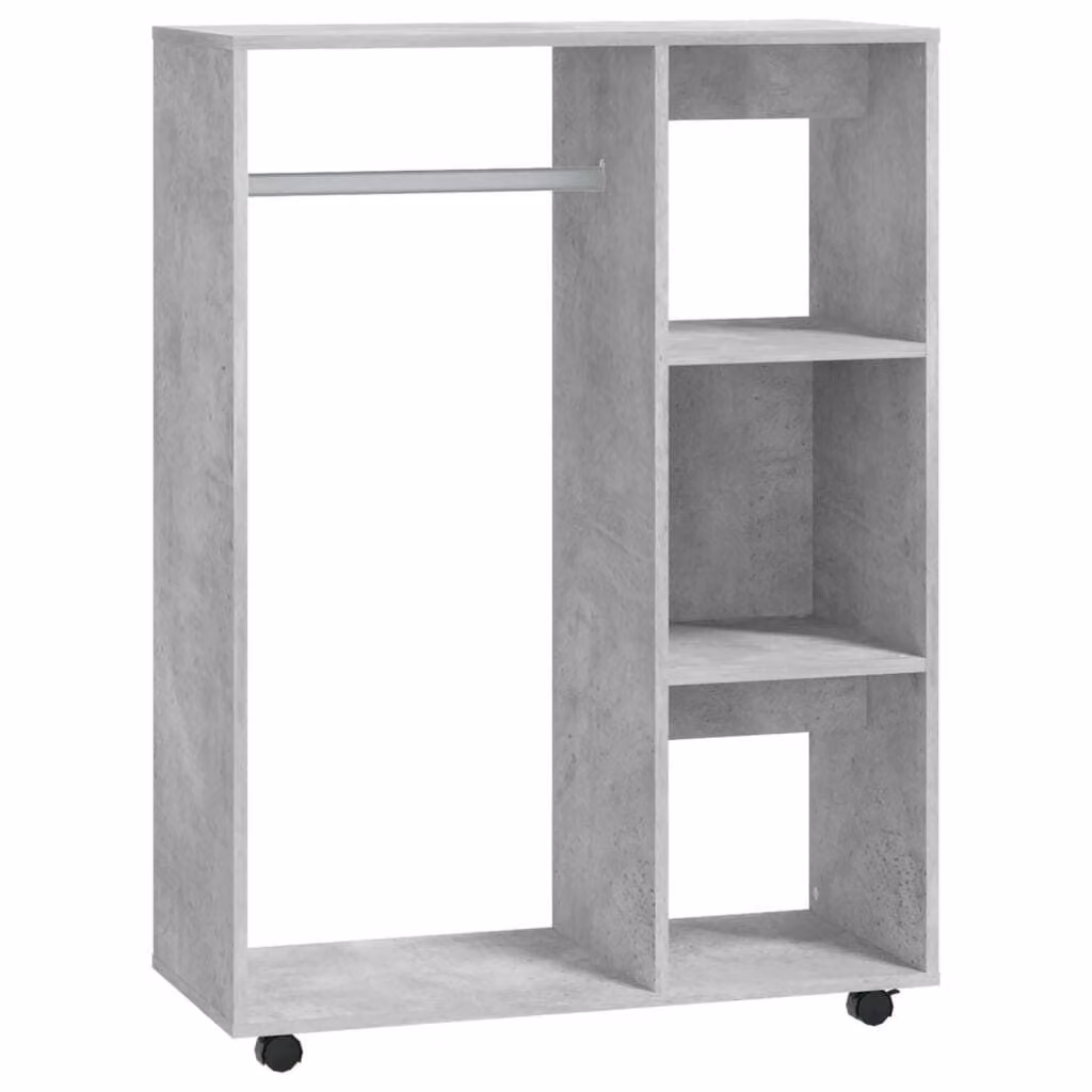 Armadio Grigio Cemento 80x40x110 cm in Legno Multistrato