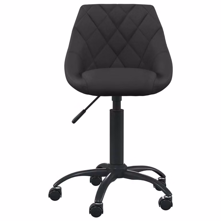 vidaXL Sedia da ufficio in velluto nero