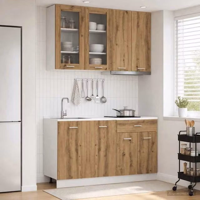 Unità Cucina LYON 4 pz Rovere Artigianale Legno ingegnerizzato 3438362