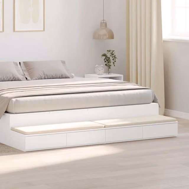 Cassetti per letto con cassetto Bianco 180 x 36,5 x 16,5 cm 866979