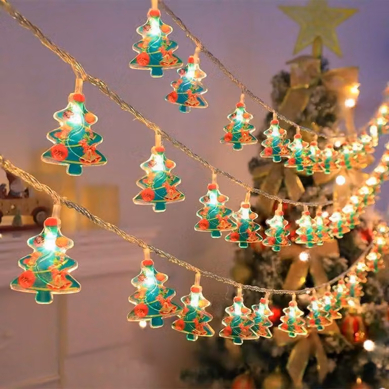 Catena luminosa 3M, 20 LED, albero di Natale, luce bianca calda, alimentazione a batteria