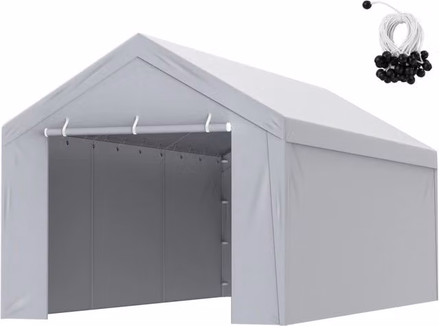 Telo di Ricambio per Posto Auto Coperto SXYQCPBHDC10X20 304,8x609,6cm Tenda Carport Impermeabile Anti-UV in PE Resistente per Giardino
