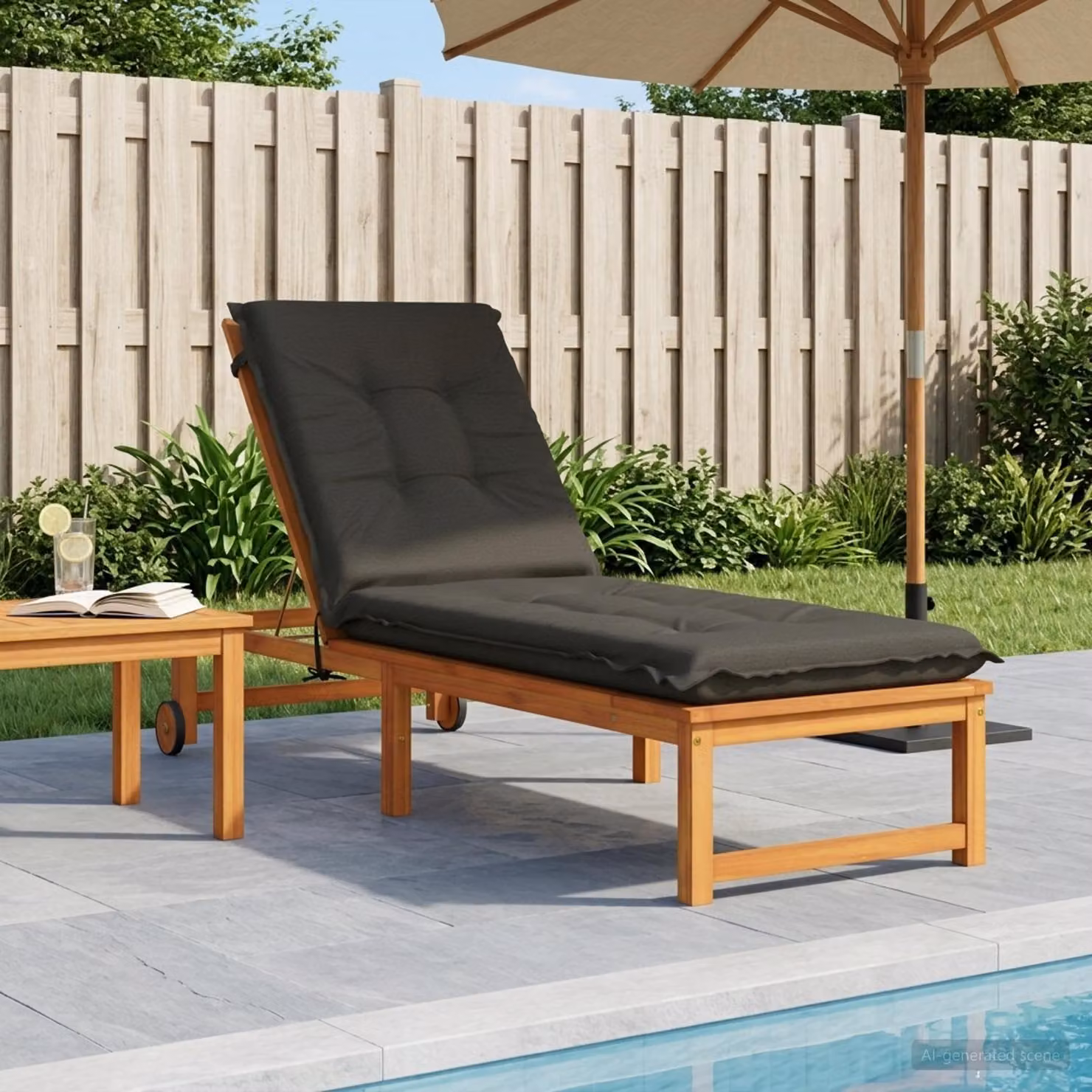vidaXL Cuscino per Lettino GEMERT 100% Poliestere Antracite