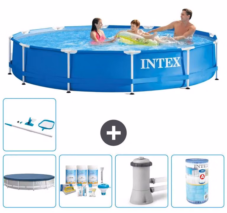 Piscina autoportante rettangolare - 366x76 cm - 6 pezzi - Modello S31547
