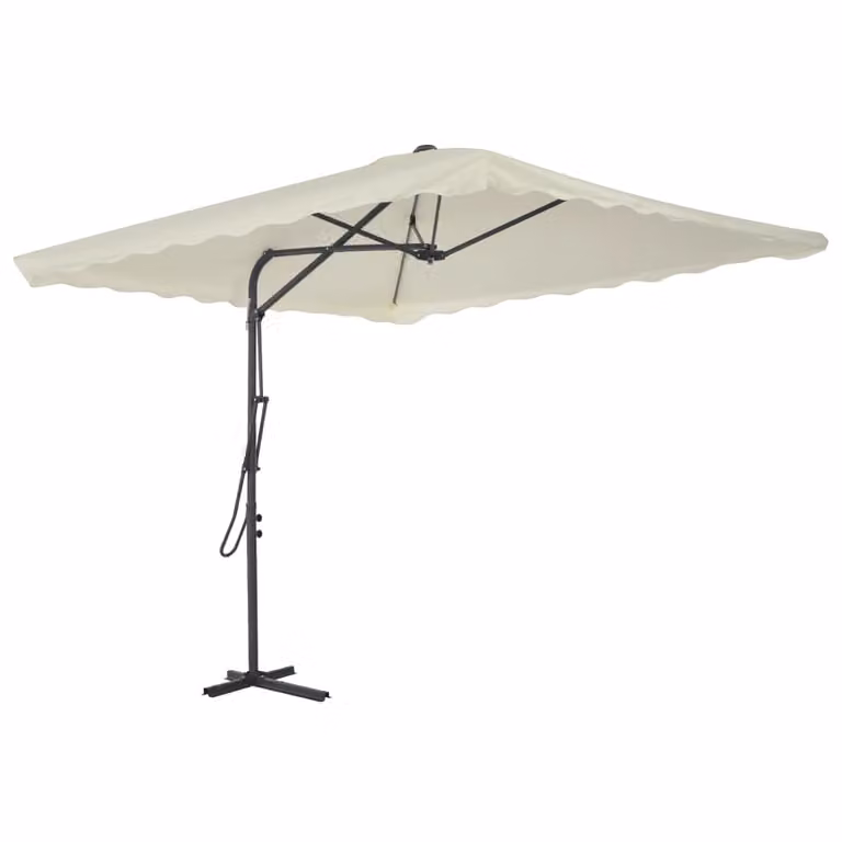Ombrellone da Esterni con Palo in Acciaio 250x250 cm Sabbia