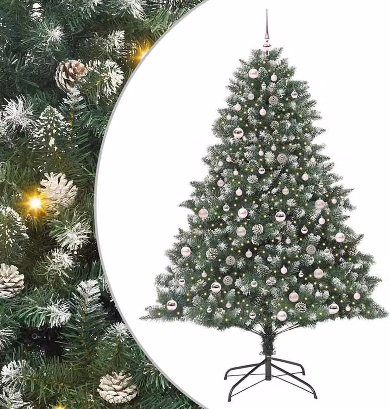 Albero di Natale artificiale con 300 LED Verde 210 cm