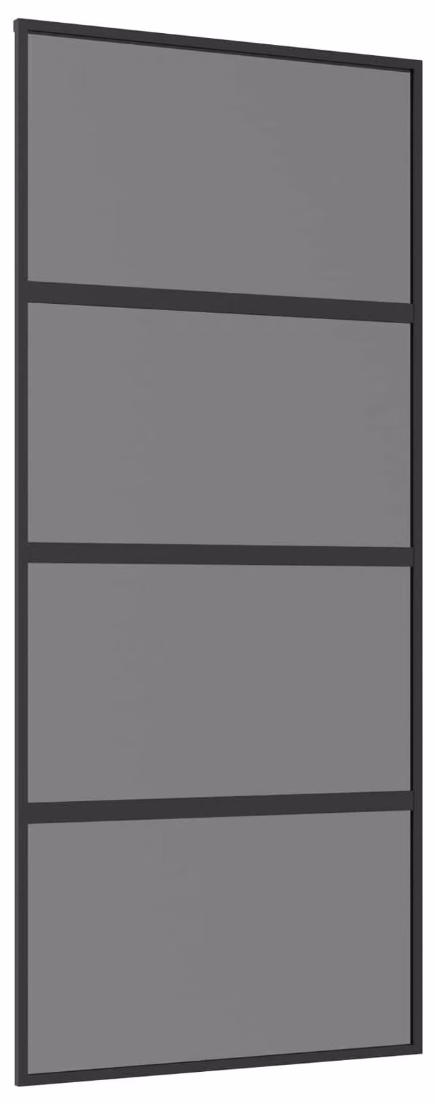 Porta scorrevole, dimensioni 90 x 205 cm, realizzata in vetro di sicurezza e alluminio