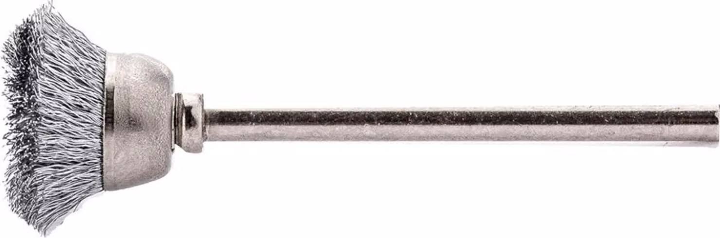 Spazzola a tazza miniaturizzata in acciaio inox 18x0,1 mm Lessmann