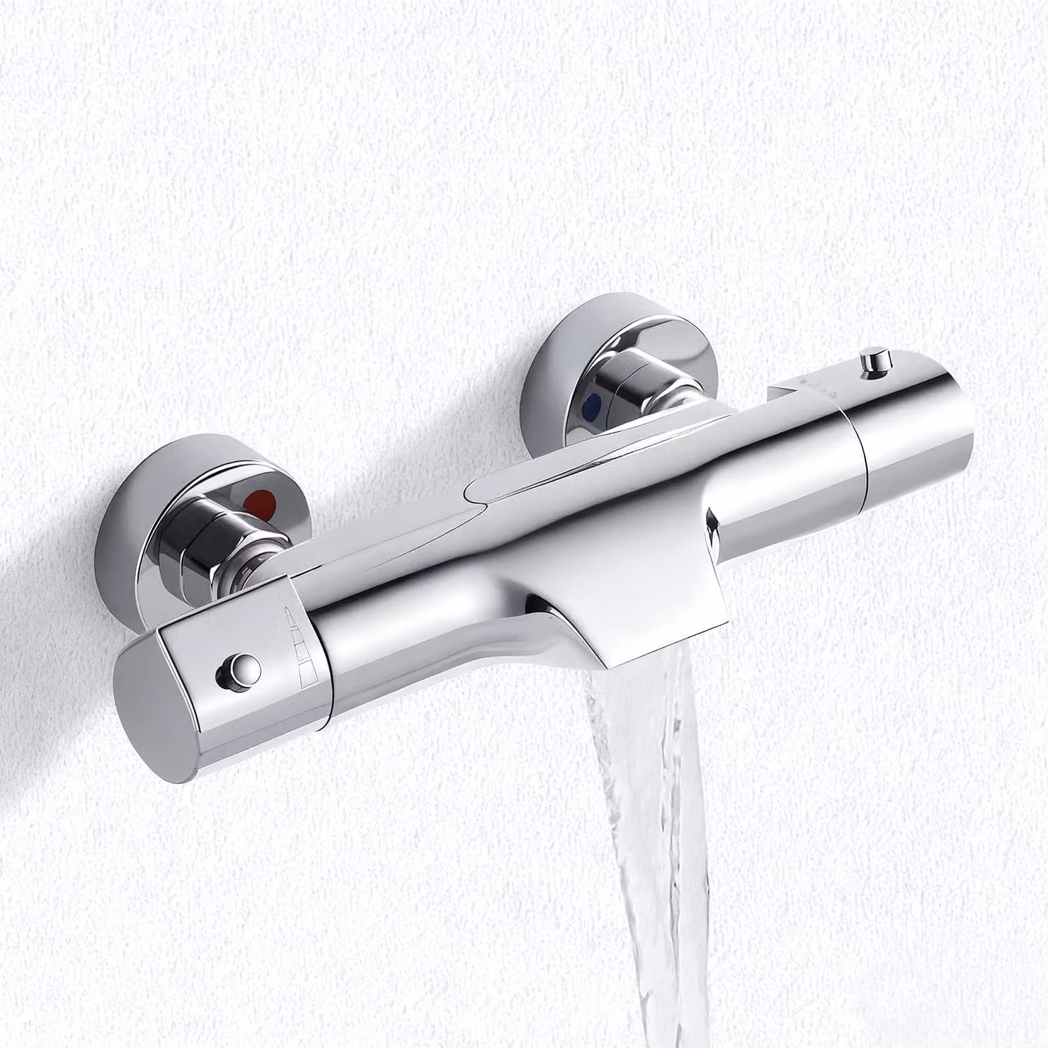 Rubinetto miscelatore per vasca da bagno a cascata, 150 mm, cromo, con 2 uscite
