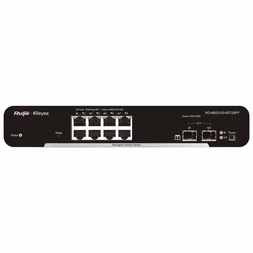 Switch Managed Reyee Cloud Gigabit L2 con 8 Porte e 2 Slot SFP, Chassis Metallico Desktop, Nero - RG-NBS3100-8GT2SFP – 2