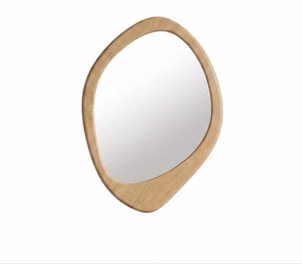 Comò da trucco con specchio, pratico, bello, spazioso, color beige, moderno, nuovo