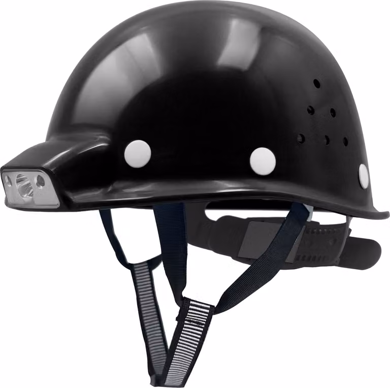 Elmetto da cantiere Mustbau, elmetto di sicurezza, elmetto da lavoro, elmetto da operaio, caricatore luminoso USB